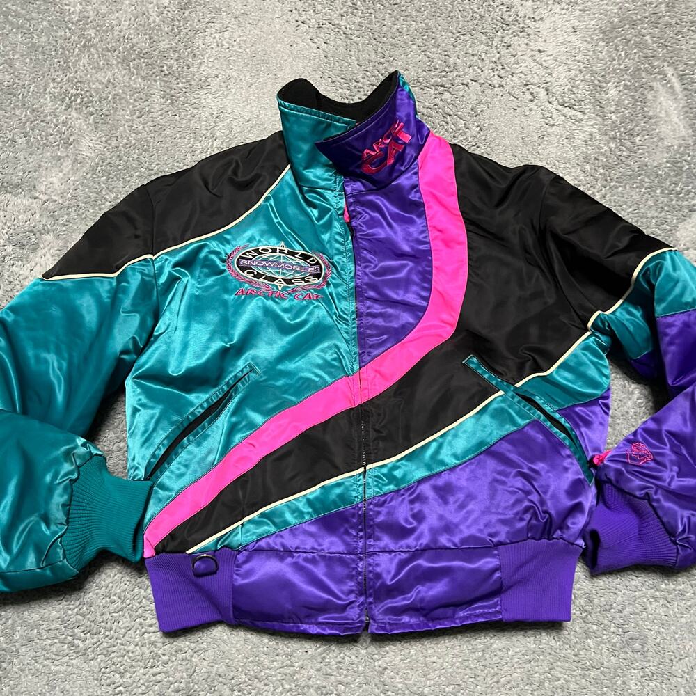 Vintage Arctic Cat Ski Jacket Arcticwear Coat Womens Small USA Snowmobile